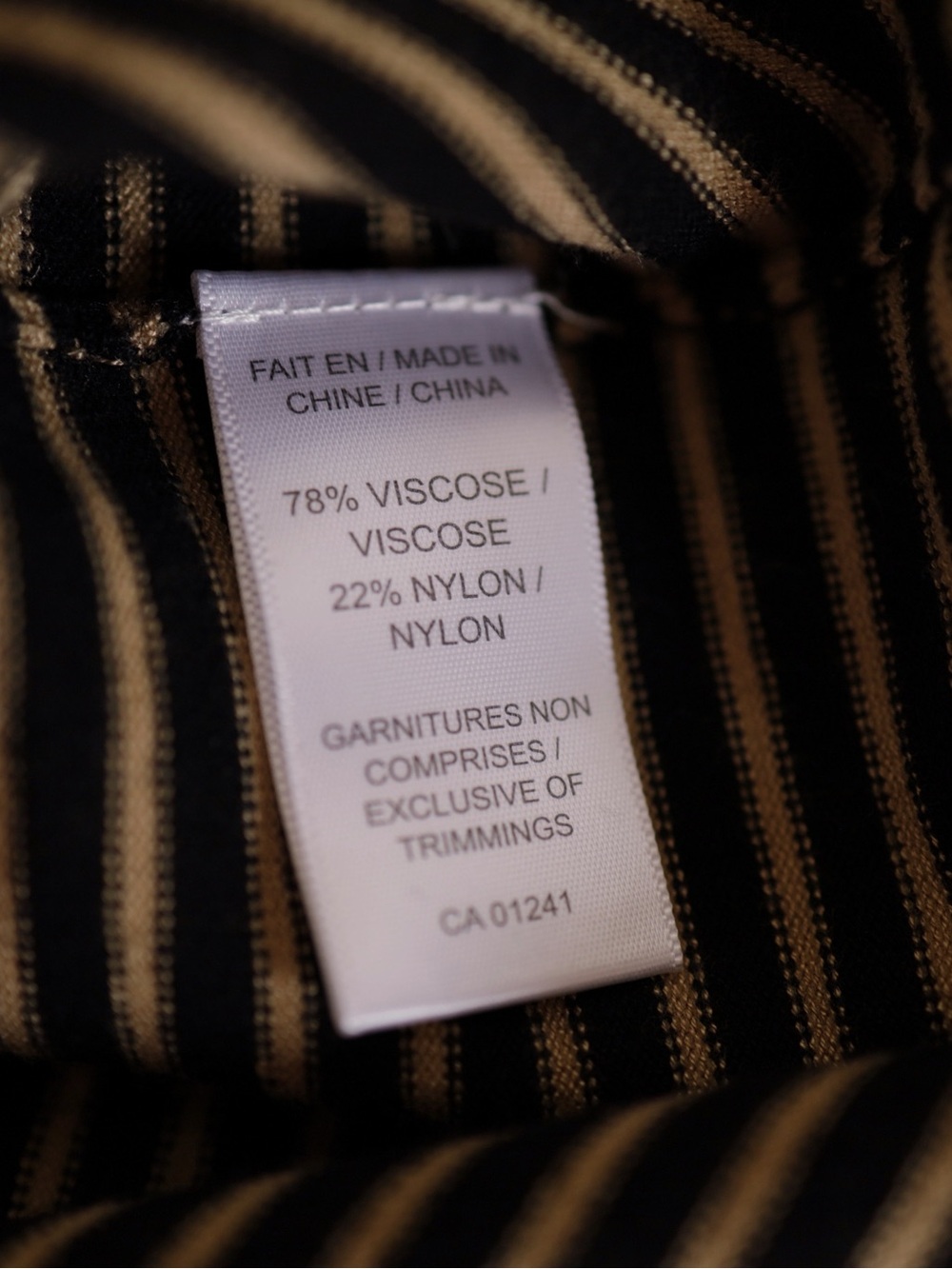 Striped Crewneck Sweater - Navy & Tan - Picture 6 of 6
